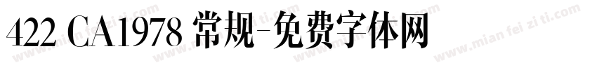 422 CA1978 常规字体转换